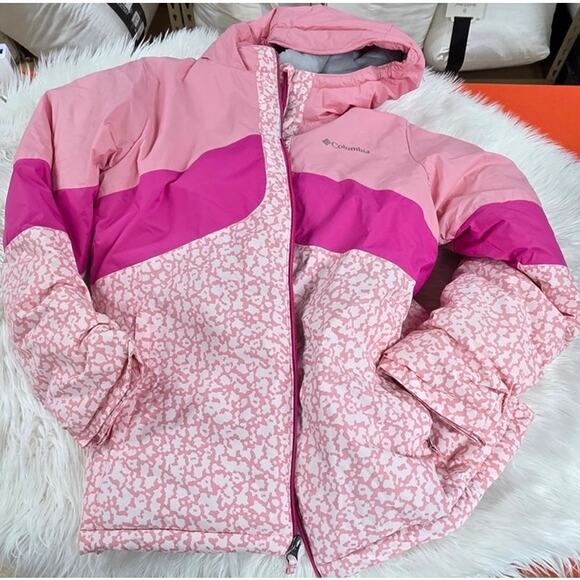Columbia Girls Horizon Ride Insulated Ski Jacket Pink Ice-SZ - Picture 4 of 6